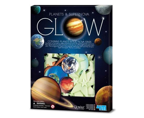 Игровой набор 4М Светящиеся наклейки Планеты и 100 звезд (00-05631)