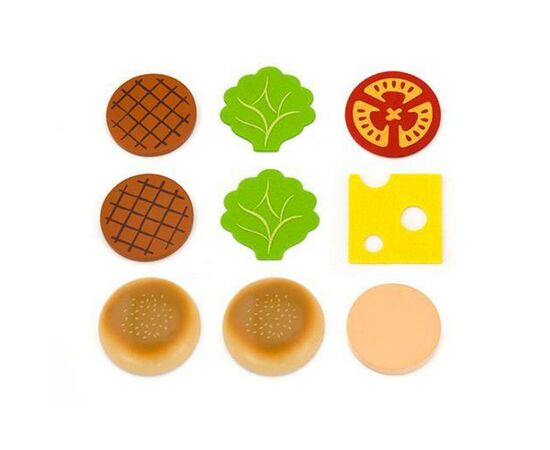 Игровой набор Viga Toys Гамбургер и кола (51602), изображение 2 Игровой набор Viga Toys Гамбургер и кола (51602), изображение 2