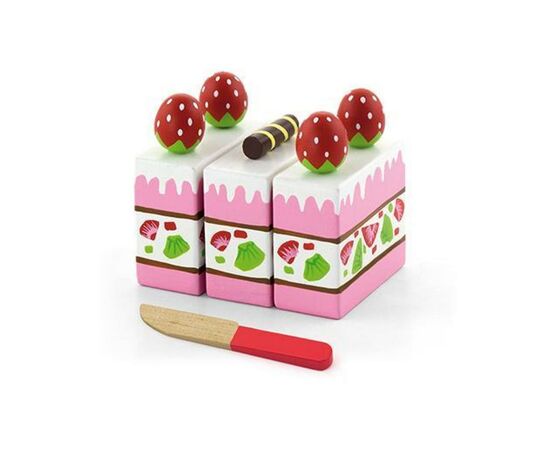 Игровой набор Viga Toys Клубничный торт (51324), изображение 2 Игровой набор Viga Toys Клубничный торт (51324), изображение 2