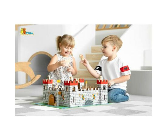 Игровой набор Viga Toys Деревянный замок (50310), изображение 3 Игровой набор Viga Toys Деревянный замок (50310), изображение 3