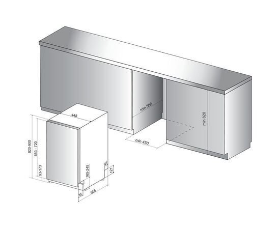 Посудомоечная машина Whirlpool WSIO3O34PFEX, изображение 2 Посудомоечная машина Whirlpool WSIO3O34PFEX, изображение 2
