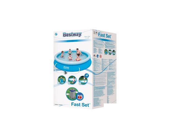 Бассейн BestWay Сімейний круглий 366 см Блакитний (BW 57274), изображение 2 Бассейн BestWay Сімейний круглий 366 см Блакитний (BW 57274), изображение 2