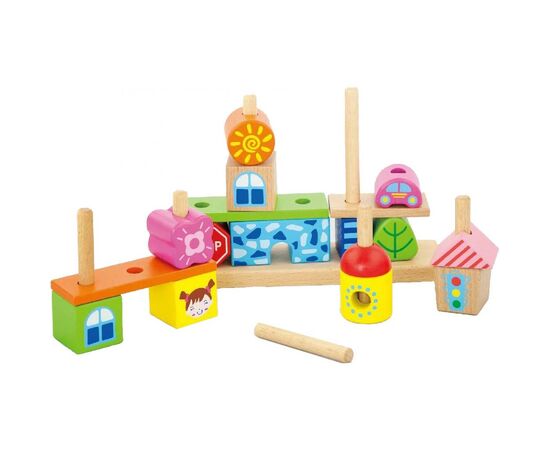 Развивающая игрушка Viga Toys Кубики Город (50043), изображение 3 Развивающая игрушка Viga Toys Кубики Город (50043), изображение 3