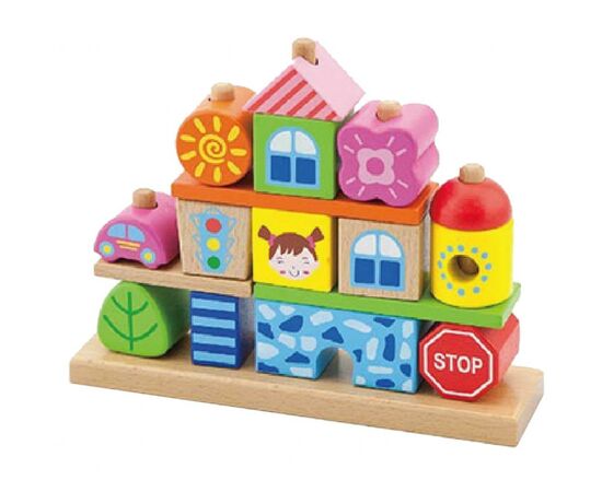 Розвиваюча іграшка Viga Toys Кубики Город (50043)