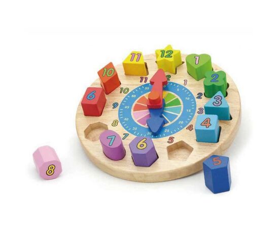 Развивающая игрушка Viga Toys Часы (59235), изображение 2 Развивающая игрушка Viga Toys Часы (59235), изображение 2