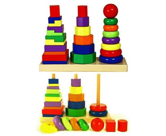 Развивающая игрушка Viga Toys Пирамидка (50567), изображение 3 Развивающая игрушка Viga Toys Пирамидка (50567), изображение 3