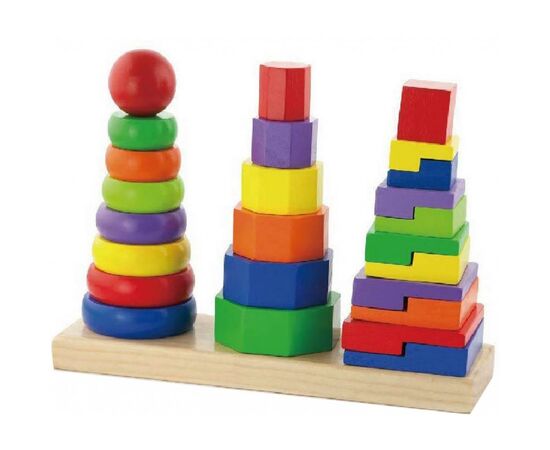 Развивающая игрушка Viga Toys Пирамидка (50567), изображение 2 Развивающая игрушка Viga Toys Пирамидка (50567), изображение 2