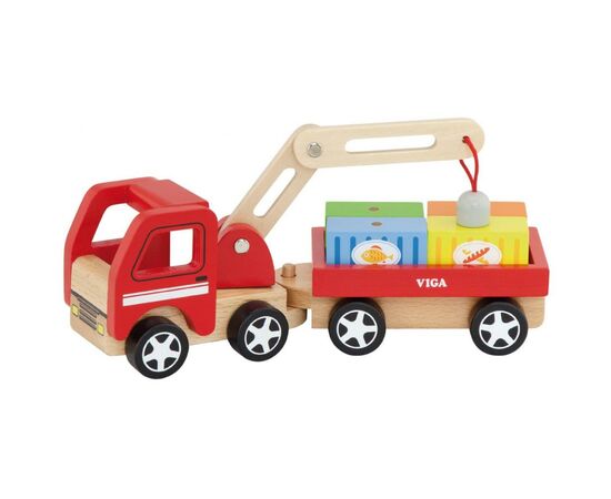 Развивающая игрушка Viga Toys Автокран (50690), изображение 2 Развивающая игрушка Viga Toys Автокран (50690), изображение 2