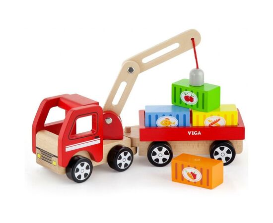 Развивающая игрушка Viga Toys Автокран (50690), изображение 3 Развивающая игрушка Viga Toys Автокран (50690), изображение 3