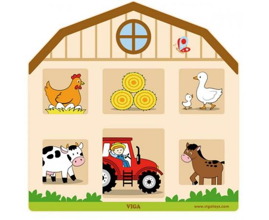 Развивающая игрушка Viga Toys Открой замок (бизиборд) (51627), изображение 2 Развивающая игрушка Viga Toys Открой замок (бизиборд) (51627), изображение 2