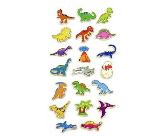 Развивающая игрушка Viga Toys Динозавры 20 шт, магнитные фигурки (50289), изображение 2 Развивающая игрушка Viga Toys Динозавры 20 шт, магнитные фигурки (50289), изображение 2