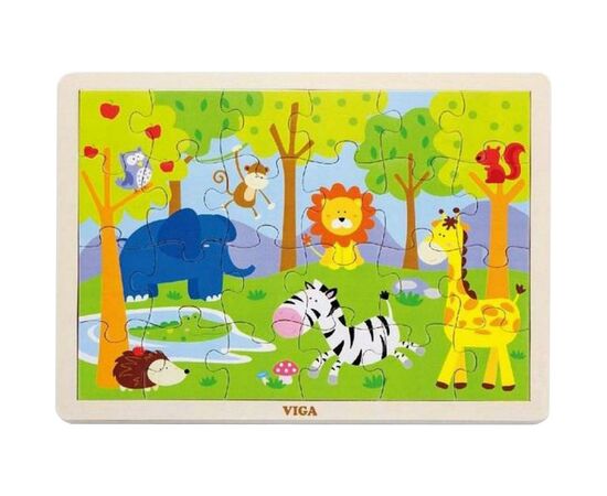 Пазл Viga Toys Сафари 24 элемента (50198), изображение 2 Пазл Viga Toys Сафари 24 элемента (50198), изображение 2