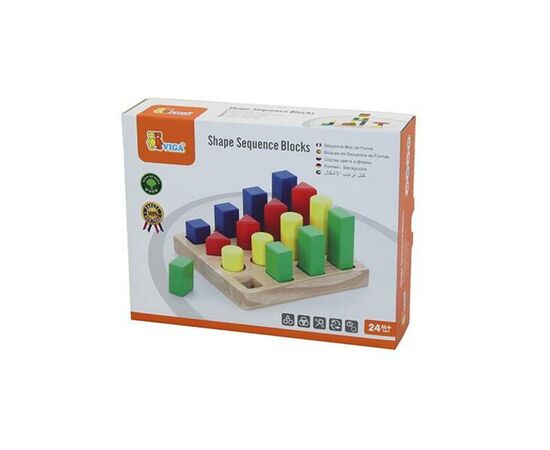 Развивающая игрушка Viga Toys Форма и размер (51367), изображение 2 Развивающая игрушка Viga Toys Форма и размер (51367), изображение 2