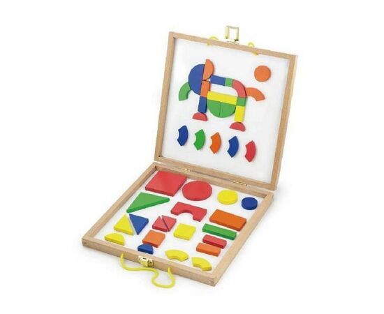 Развивающая игрушка Viga Toys Формы и цвет Набор магнитных блоков (59687), изображение 2 Развивающая игрушка Viga Toys Формы и цвет Набор магнитных блоков (59687), изображение 2