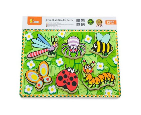 Развивающая игрушка Viga Toys Насекомые (56437), изображение 2 Развивающая игрушка Viga Toys Насекомые (56437), изображение 2