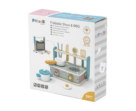 Игровой набор Viga Toys кулинара PolarB Складная плита с грилем (44032), изображение 2