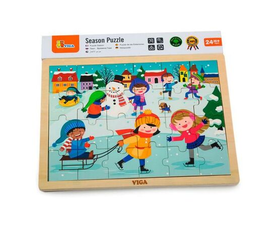 Пазл Viga Toys Времена года. Зима (51272), изображение 2 Пазл Viga Toys Времена года. Зима (51272), изображение 2
