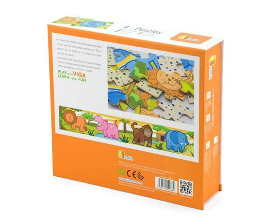 Пазл Viga Toys Джунгли, 48 элементов (50068), изображение 3 Пазл Viga Toys Джунгли, 48 элементов (50068), изображение 3