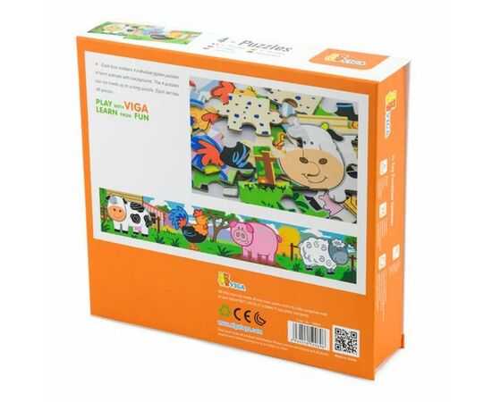 Пазл Viga Toys Ферма, 48 элементов (50069), изображение 3 Пазл Viga Toys Ферма, 48 элементов (50069), изображение 3