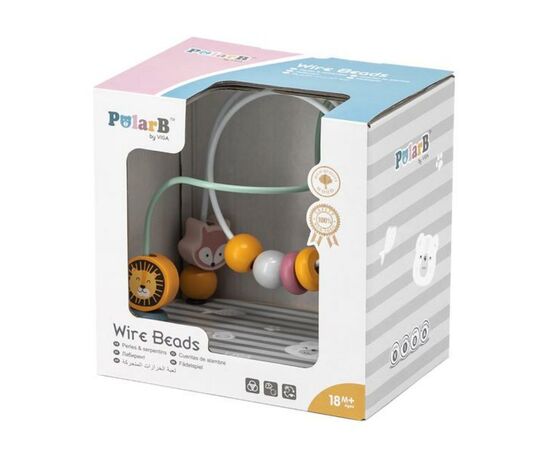 Развивающая игрушка Viga Toys Лабиринт PolarB Бусины на проволоке (44020), изображение 4 Развивающая игрушка Viga Toys Лабиринт PolarB Бусины на проволоке (44020), изображение 4