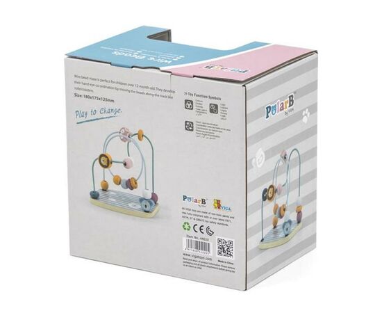 Развивающая игрушка Viga Toys Лабиринт PolarB Бусины на проволоке (44020), изображение 5 Развивающая игрушка Viga Toys Лабиринт PolarB Бусины на проволоке (44020), изображение 5