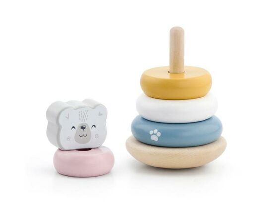 Развивающая игрушка Viga Toys Пирамидка PolarB Белый медведь (44005), изображение 3 Развивающая игрушка Viga Toys Пирамидка PolarB Белый медведь (44005), изображение 3