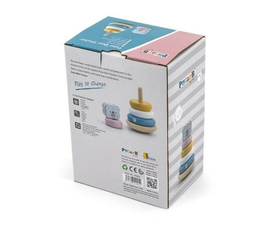 Развивающая игрушка Viga Toys Пирамидка PolarB Белый медведь (44005), изображение 6 Развивающая игрушка Viga Toys Пирамидка PolarB Белый медведь (44005), изображение 6