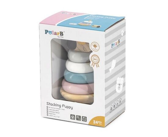 Развивающая игрушка Viga Toys Пирамидка PolarB Собачка (44042), изображение 2 Развивающая игрушка Viga Toys Пирамидка PolarB Собачка (44042), изображение 2