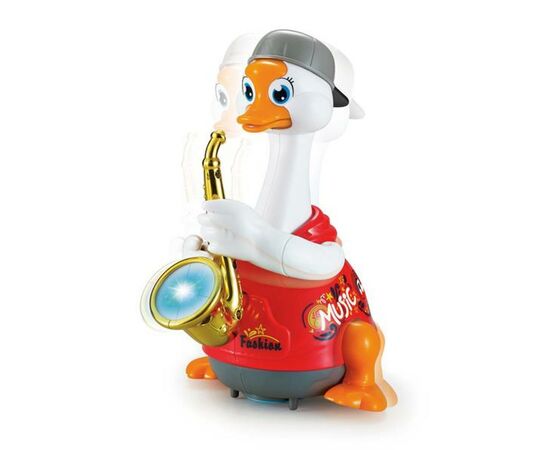 Развивающая игрушка Hola Toys Гусь-саксофонист, красный (6111-red), изображение 2 Развивающая игрушка Hola Toys Гусь-саксофонист, красный (6111-red), изображение 2