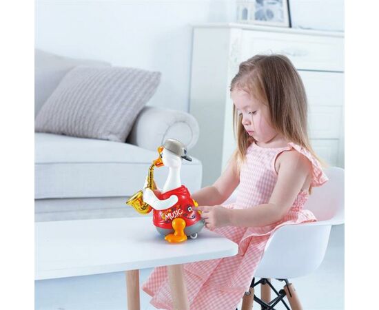 Развивающая игрушка Hola Toys Гусь-саксофонист, красный (6111-red), изображение 4 Развивающая игрушка Hola Toys Гусь-саксофонист, красный (6111-red), изображение 4
