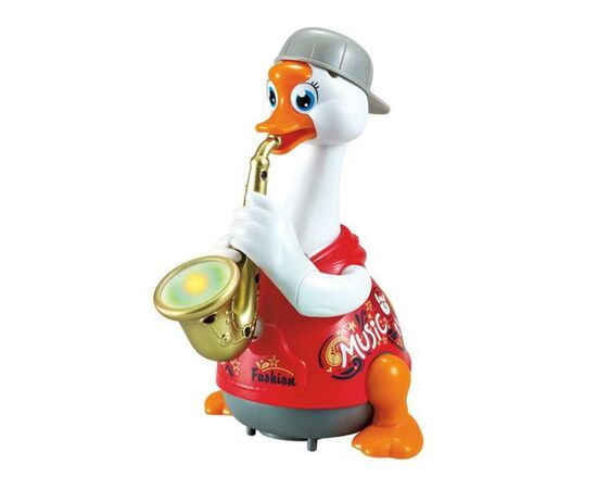 Развивающая игрушка Hola Toys Гусь-саксофонист, красный (6111-red)