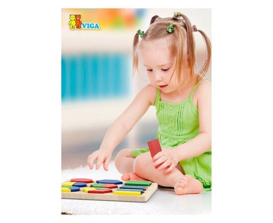 Развивающая игрушка Viga Toys Фигуры пазл (58573), изображение 3 Развивающая игрушка Viga Toys Фигуры пазл (58573), изображение 3