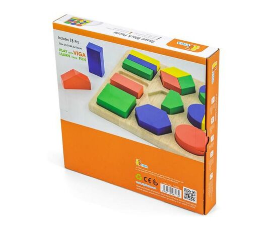 Развивающая игрушка Viga Toys Фигуры пазл (58573), изображение 4 Развивающая игрушка Viga Toys Фигуры пазл (58573), изображение 4