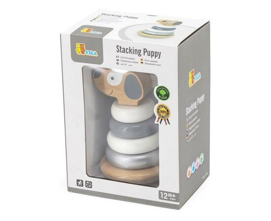 Развивающая игрушка Viga Toys Пирамидка-неваляшка Собачка (51613), изображение 2 Развивающая игрушка Viga Toys Пирамидка-неваляшка Собачка (51613), изображение 2
