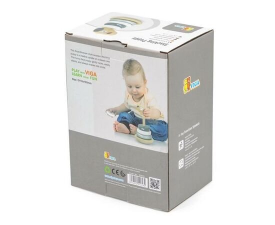 Развивающая игрушка Viga Toys Пирамидка-неваляшка Собачка (51613), изображение 3 Развивающая игрушка Viga Toys Пирамидка-неваляшка Собачка (51613), изображение 3