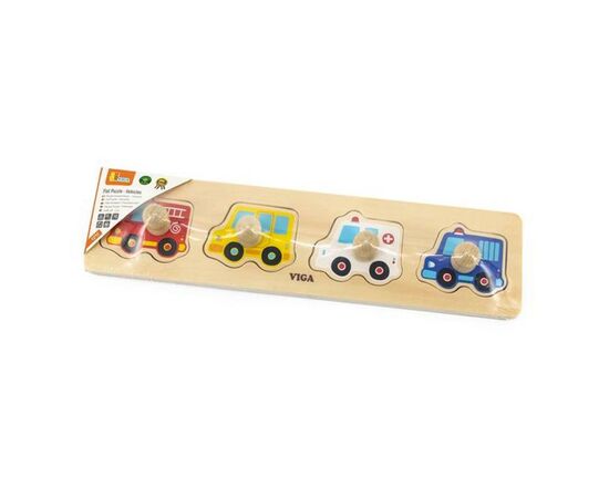 Развивающая игрушка Viga Toys Рамка-вкладыш с ручками Машины (44535), изображение 2 Развивающая игрушка Viga Toys Рамка-вкладыш с ручками Машины (44535), изображение 2