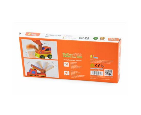 Развивающая игрушка Viga Toys Набор Мини-машинки 6 шт (59621), изображение 5 Развивающая игрушка Viga Toys Набор Мини-машинки 6 шт (59621), изображение 5