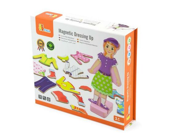 Игровой набор Viga Toys Гардероб девочки на магнитах (59652), изображение 2 Игровой набор Viga Toys Гардероб девочки на магнитах (59652), изображение 2