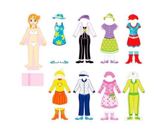 Игровой набор Viga Toys Гардероб девочки на магнитах (59652), изображение 3 Игровой набор Viga Toys Гардероб девочки на магнитах (59652), изображение 3