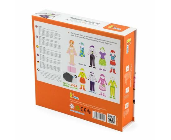 Игровой набор Viga Toys Гардероб девочки на магнитах (59652), изображение 4 Игровой набор Viga Toys Гардероб девочки на магнитах (59652), изображение 4