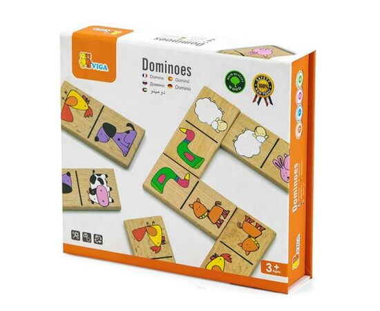 Настольная игра Viga Toys Домино со зверятами (59622), изображение 2 Настольная игра Viga Toys Домино со зверятами (59622), изображение 2