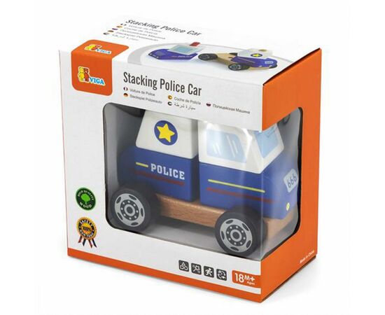 Развивающая игрушка Viga Toys пирамидка Полицейская машинка (50201FSC)