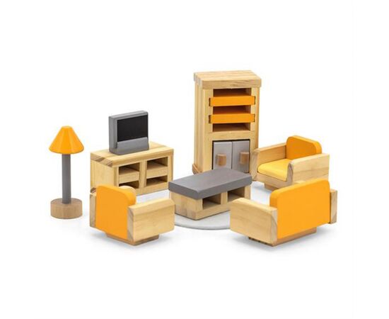 Игровой набор Viga Toys Деревянная мебель для кукол PolarB Гостиная (44037)