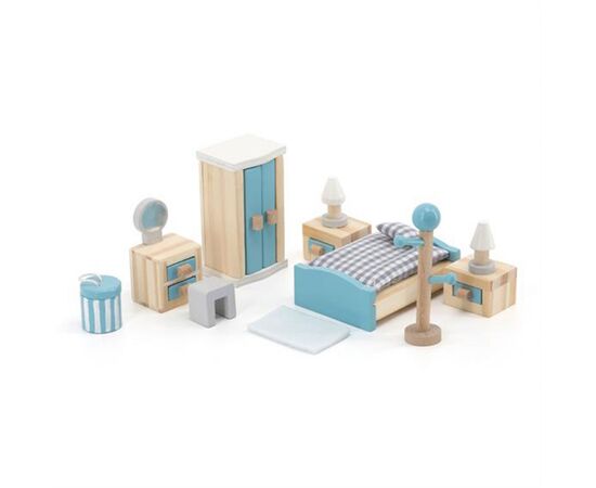 Игровой набор Viga Toys Деревянная мебель для кукол PolarB Спальня (44035), изображение 2