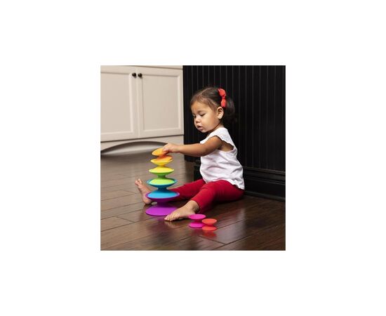 Развивающая игрушка Fat Brain Toys Пирамидка Башня из цветных катушек Spoolz (F181ML), изображение 5 Развивающая игрушка Fat Brain Toys Пирамидка Башня из цветных катушек Spoolz (F181ML), изображение 5