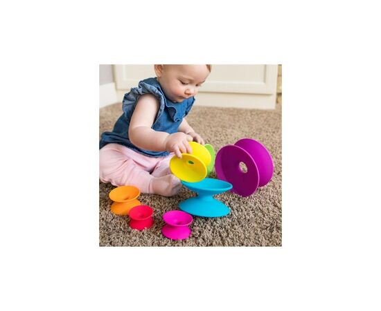 Развивающая игрушка Fat Brain Toys Пирамидка Башня из цветных катушек Spoolz (F181ML), изображение 6 Развивающая игрушка Fat Brain Toys Пирамидка Башня из цветных катушек Spoolz (F181ML), изображение 6