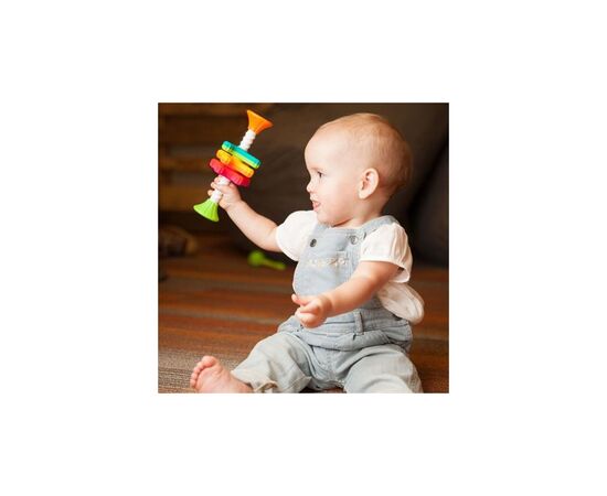 Развивающая игрушка Fat Brain Toys Пирамидка-спиннер тактильная MiniSpinny (F134ML), изображение 6 Развивающая игрушка Fat Brain Toys Пирамидка-спиннер тактильная MiniSpinny (F134ML), изображение 6