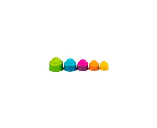 Развивающая игрушка Fat Brain Toys Пирамидка тактильная Чашки dimpl stack (F293ML), изображение 3 Развивающая игрушка Fat Brain Toys Пирамидка тактильная Чашки dimpl stack (F293ML), изображение 3