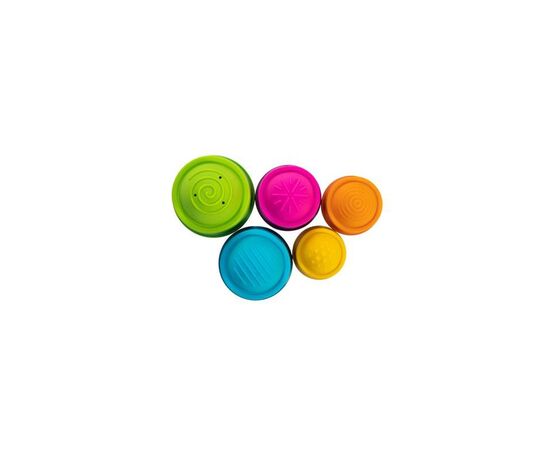 Развивающая игрушка Fat Brain Toys Пирамидка тактильная Чашки dimpl stack (F293ML), изображение 4 Развивающая игрушка Fat Brain Toys Пирамидка тактильная Чашки dimpl stack (F293ML), изображение 4