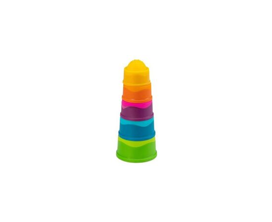 Развивающая игрушка Fat Brain Toys Пирамидка тактильная Чашки dimpl stack (F293ML)